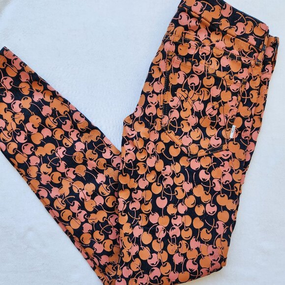 MOTHER Denim - Mother Denim Jeans Leggings The Looker Cherry Pickin Garden Girl Fruit Market